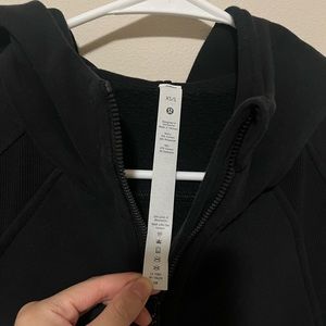 Black oversized scuba half zip hoodie xs/s